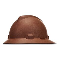 Msa 10204782 V-Gard Hydro Dip Finish Slotted Cap/Hat Assembly, Fas-Trac Iii Suspension, Hat, Italian Leather