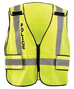 Occunomix Lux-Dpsp-Dor Deluxe Public Safety Vest Dor, Breakaway, Police, Yellow, Class 2