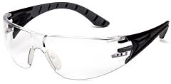 Edge Cv111 Viso Safety Glasses, Black Frame With Clear Lens