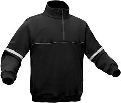 Gss Safety 7525 Quartz Job Shirt With 1/4 Zipper, 100% Cotton, Non-Ansi, Black, Size Large
