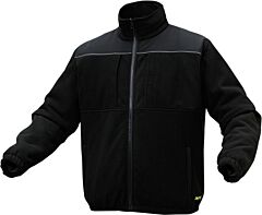 Gss Safety 7553 Onyx Full Zip Fleece Hoodie, Non-Ansi, Black, Size 3X-Large