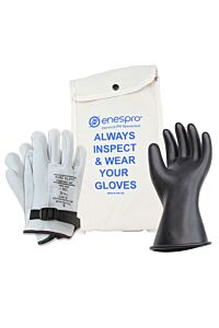 Enespro Kitgc0B-Usa Made In Usa Class 0 Rubber Voltage 11" Glove Kit, Black