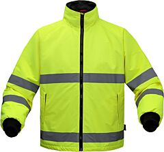 Gss Safety 8021 Weatherproof Parka With Silver Reflective Tape, Class 3, Lime