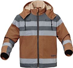 Gss Safety 8519 Quartz Duck Cloth Sherpa-Lined Jacket, Non-Ansi, Khaki