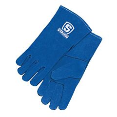 Stanco 2017 Deluxe Blue Welding Glove Sized For The Lady Welder, Fully Fleece Lined. Welted Seams And Sewn With Kevlar
