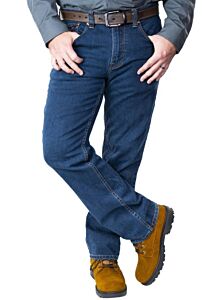 Stanco Frc2512-54X30 13.75 Oz Denim; Relaxed Fit, 99% Cotton; 1% Flex-Fit; Classic Blue Denim Look, Low-Mid Rise, Boot Cut, 19 Cal/Cm2 Cat 2 Ar/Fr Waist 54; Inseam 30