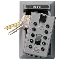 Kidde 001015 Keysafeoriginal Push-Button Lid Key Boxes (Permanent) , Titanium, Reshipper