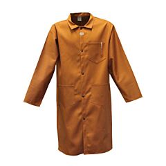 Stanco W645-L Welder'S Wear 45" Shop Coat, 2 Outside And 1 Breast Pocket. Snap Front Closure, Size Large