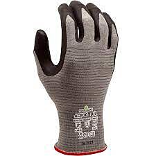 Showa Ac800 Electrostatic Dissipative 18-Gauge Hppe, Cut Resistant Embossed Microporous Foam Nitrile Coating Gloves, Size Small