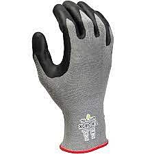Showa Xc810 Cut Resistant 18-Gauge Hppe, Embossed Microporous Foam Nitrile Coated Gloves, Ansi A4 Cut Level, Size Large