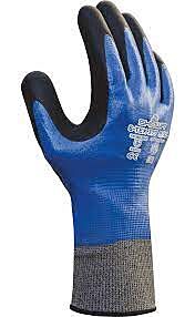 Showa S-Tex 377 Cut Resistant Gloves, Full Nitrile Undercoating With Black Foamed Nitrile Palm Coating, Smooth Finish, Ansi A4, Size Small