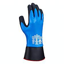 Showa S-Tex 377Sc Cut Resistant Gloves, Full Nitrile Undercoating With Black Foamed Nitrile Palm Coating With Safety Cuff, Smooth Finish, Ansi A4, Size Medium