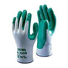 Showa Atlas 350 General Purpose Nitrile-Coated Gloves, Palm Dipped, Abrasion Resistant, 10 Gauge Seamless, Knitted Liner, Size Medium