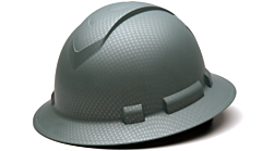 Pyramex Hp54123 Ridgeline Full Brim Hard Hat 4 Point Ratchet Suspension, Silver Graphite