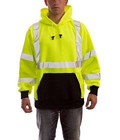 Tingley S78322 Job Sight Pullover Type R Class 3 Hoodie Sweatshirt, Lime