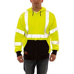 Tingley S88122 Job Sight Fr Flame Resistant Zip-Up Hoodie, Lime