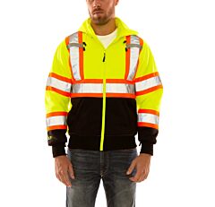 Tingley S78122C Class 3 & Csa Z96 Class 2 Level 2 Compliant Zipper Front Hoodie, Fluorescent Yellow