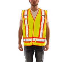 Tingley V71852C Job Sight Ansi And Csa X Back Surveyor Vest In Fluorescent Yellow With Two Tone Tape