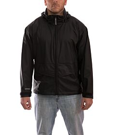 Tingley J67113Stormflex Jacket, Zipper Front, Attached Hood In Collar, Black