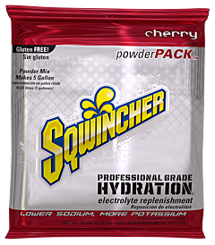 Sqwincher 016401 Sqwincher Regular Powder Packs, 47.66 Oz Pack, 5 Gal Yield, Cherry, 1/Case Of 16 Packs