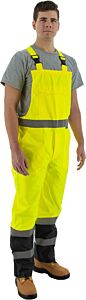 Majestic 75-2355 Hi-Viz Black Bottom Waterproof Bib Overall, Class E