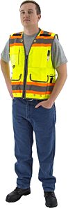 Majestic 75-3235 Hi-Viz Heavy Duty Vest W Dot Striping, Class 2