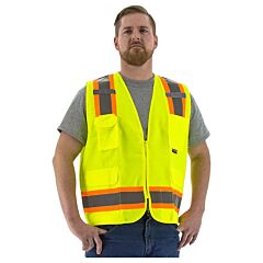 Majestic 75-3221 Hi-Viz Surveyors Vest With Dot Striping, Ansi 2
