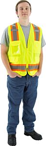 Majestic 75-3243 Hi-Viz Surveyors Vest With Dot Striping, Ansi 2