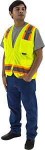 Majestic 75-3223 Hi-Viz Surveyors Vest W Dot Striping, Class 2