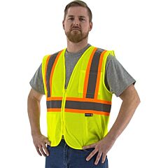 Majestic 75-3217 Hi-Viz Mesh Vest With Dot Striping, Class 2