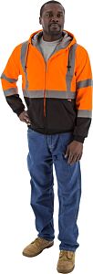 Majestic 75-5332 Hi-Viz Hooded Sweatshirt With Teflon, Class 3