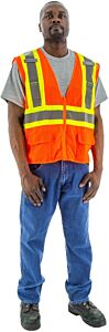 Majestic 75-3210 Hi-Viz Mesh Vest With Dot Striping, Class 2
