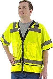 Majestic 75-3307 Hi-Viz Heavy Duty Mesh Vest, Class 3