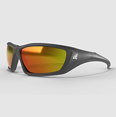 Edge Xrap419 Robson Safety Glasses, Black Frame With Aqua Precision Red Mirror Lens