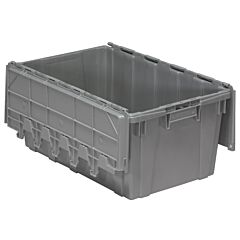 Akro-Mils 39160 Container, Attached Lid Container 17 Gal, Gray