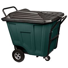 Akro-Mils 76591Green Cart, Akro-Cart W/Lid Hd 90 Gal