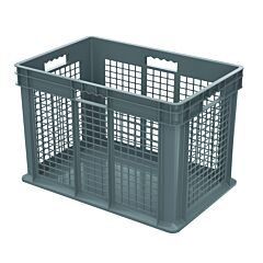 Akro-Mils 37676Grey Container, Straight Wall Container, Meshsolid