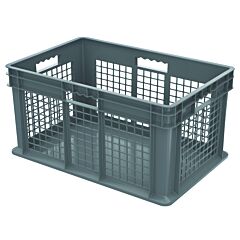 Akro-Mils 37672Grey Container, Straight Wall Container, Meshsolid