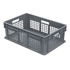 Akro-Mils 37678Grey Container, Straight Wall Container, Meshsolid