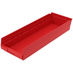 Akro-Mils 30184Red Bin, Shelf Bin 23-5/8 X 8-3/8 X 4, Red