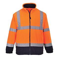 Portwest Uf301 Hi-Vis Two Tone Fleece, Class 3, Orange/Navy