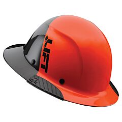 Lift Safety Hdf50C-19Oc Dax Carbon Fiber Full Brim Type I Hard Hat 50-50, Orange/Black