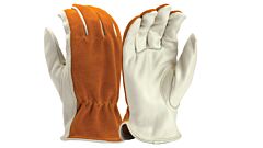 Pyramex Gl2008Kxl Cow Leather Drivers Gloves, Split Back Kevlar Keystone Thumb- Xl, Size Extra Large