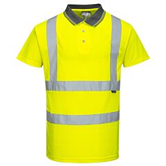 Portwest S477 Hi-Vis Short Sleeve Polo Shirt, Class 2, Yellow