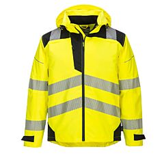 Portwest Pw360 Extreme Breathable Rain Jacket, Class 3, Yellow/Black