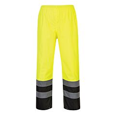 Portwest S587 Hi-Vis Rain Pants, Class E, Yellow/Black