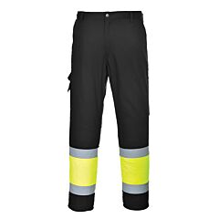 Portwest E049 Hi-Vis Two-Tone Pants, Yellow/Black