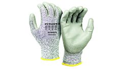 Pyramex Gl402C5Htxs Polyurethane Palm Dipped Gloves, Ansi A4 Cut Resistant, Hang Tagged, Size X-Small