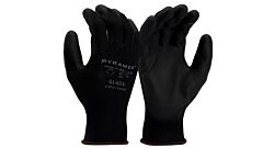 Pyramex Gl406Xs Polyurethane Palm Dipped, Ansi A1 Cut Resistant Gloves, Black, Size X-Small