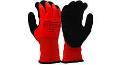 Pyramex Gl505Xl Insulated Ansi A2 Cut Resistant Winter Gloves, Fleece Liner, Double Fully Dipped, Size X-Large